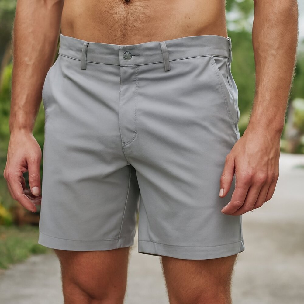 Hagger Gray Cotton‎ Blend Resort Beach Running Golf Casual Preppy Shorts Men 34